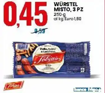 Eurospin Würstel Misto, 3pz 250g offerta