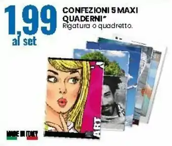 Eurospin Confezioni 5 Maxi Quaderni offerta