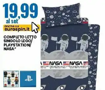 Eurospin Completo Letto Singolo Lego/Play Station/Nasa offerta