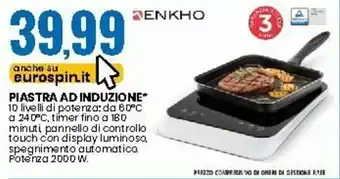 Eurospin Piastra Ad Induzione offerta