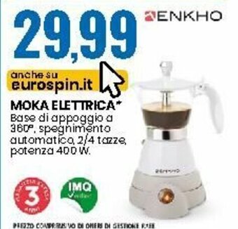 Eurospin Enkho Moka Elettrica offerta