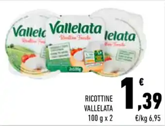 Conad Margherita RICOTTINE VALLELATA 100 g x 2 offerta