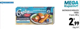 Conad Margherita BASTONCINI DI MERLUZZO FINDUS 12 pezzi, 300 g offerta