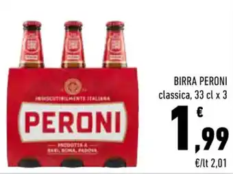 Conad Margherita BIRRA PERONI classica, 33 cl x 3 offerta