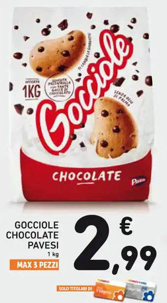 Spazio Conad GOCCIOLE CHOCOLATE PAVESI 1 kg offerta