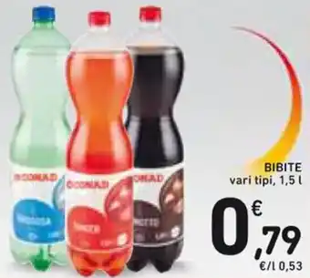 Spazio Conad BIBITE vari tipi, 1,5 l offerta