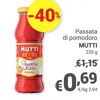 Unes Mutti passata di pomodoro offerta