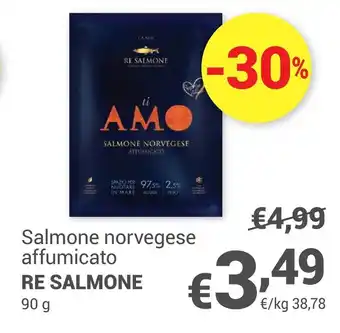 Unes Re salmone salmone norvegese affumicato offerta