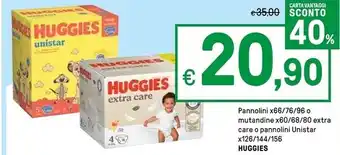 Iper La Grande Huggies pannolini x66 offerta