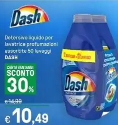 Iper La Grande Dash detersivo liquido per lavatrice offerta