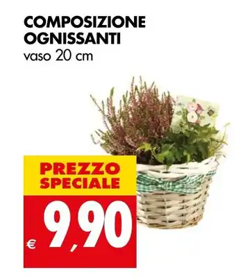 Tigros COMPOSIZIONE OGNISSANTI vaso 20 cm offerta