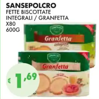 SANSEPOLCRO FETTE BISCOTTATE INTEGRALI / GRANFETTA X80 600G