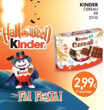 Eté KINDER CEREALI X9 211G offerta