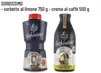 Spazio Conad SORBISSIMO - sorbetto al limone 750 g - crema al caffè 550 g offerta