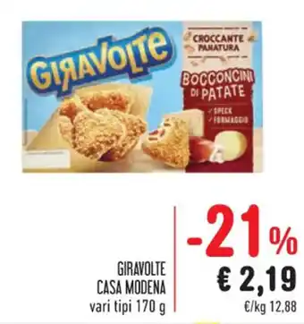 Spazio Conad GIRAVOLTE CASA MODENA vari tipi 170 g offerta