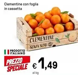 Iper La Grande Clementine con foglia in cassetta offerta