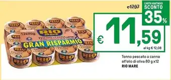 Iper La Grande Rio mare tonno pescato a canna all'olio di oliva offerta