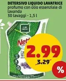 PENNY Netty detersivo liquido lavatrice offerta