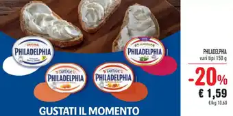 Spazio Conad PHILADELPHIA vari tipi 150 g offerta