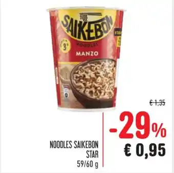 Spazio Conad NOODLES SAIKEBON STAR 59/60 g offerta