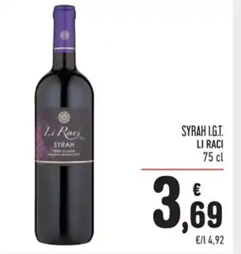 Spazio Conad SYRAH I.G.T. LI RACI 75 cl offerta