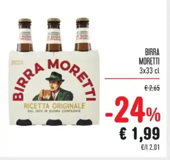 Spazio Conad BIRRA MORETTI 3x33 cl offerta