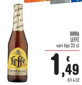 Spazio Conad BIRRA LEFFE vari tipi 33 cl offerta