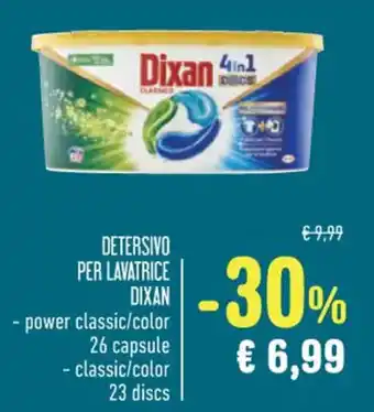 Spazio Conad DETERSIVO PER LAVATRICE DIXAN power classic/color 26 capsule offerta