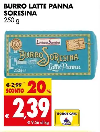 BURRO LATTE PANNA SORESINA 250 g