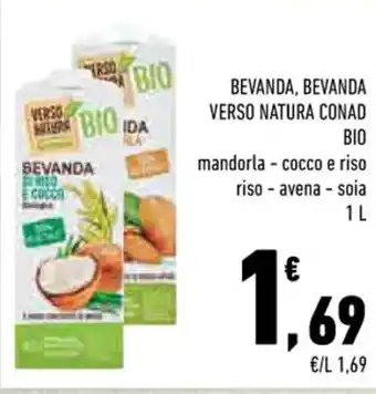 Conad BEVANDA, BEVANDA VERSO NATURA CONAD BIO 1 l offerta