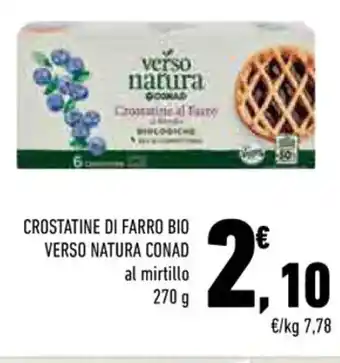 Conad CROSTATINE DI FARRO BIO VERSO NATURA CONAD al mirtillo 270 g offerta