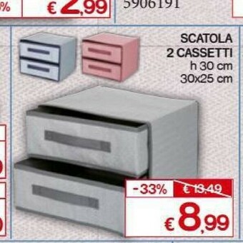 Satur Scatola 2 Cassetti offerta