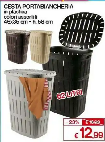 Satur Cesta Portabiancheria In Plastica offerta