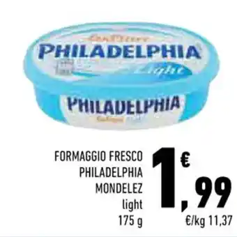 Conad FORMAGGIO FRESCO PHILADELPHIA MONDELEZ light 175 g offerta