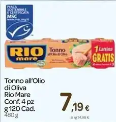 Carrefour Express Rio mare tonno all'olio di oliva offerta
