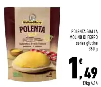Conad POLENTA GIALLA MOLINO DI FERRO senza glutine 360 g offerta