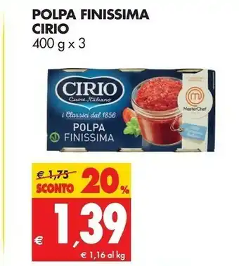 Tigros Cirio La Finissima Polpa 1200 G(ml) offerta
