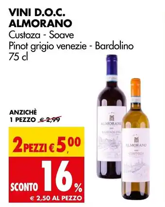 VINI D.O.C. ALMORANO Custoza - Soave Pinot grigio venezie - Bardolino 75 cl