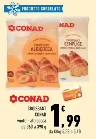Conad CROISSANT CONAD vuoto - albicocca 360 a 390 g offerta