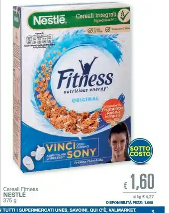 Unes Nestlè Fitness Cereali 375 G(ml) offerta