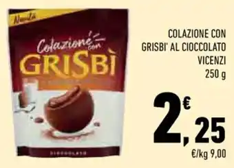 Conad COLAZIONE CON GRISBI AL CIOCCOLATO VICENZI 250 GRISBI offerta