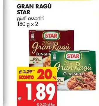Tigros Star Gran Ragù Classico 360 G(ml) offerta
