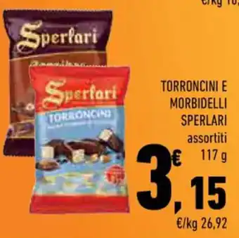 Conad TORRONCINI E MORBIDELLI SPERLARI assortiti 117 g offerta