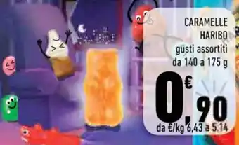 Conad CARAMELLE HARIBO gusti assortiti da 140 a 175 gusti assortiti offerta
