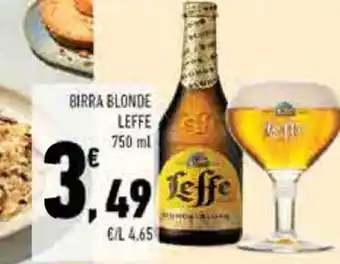 Conad BIRRA BLONDE LEFFE SH 750 ml offerta