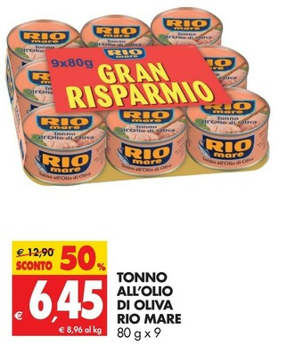 Tigros Rio Mare Tonno All'Olio Di Oliva offerta