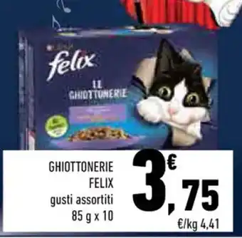 Conad GHIOTTONERIE FELIX gusti assortiti 85 g x 10 offerta