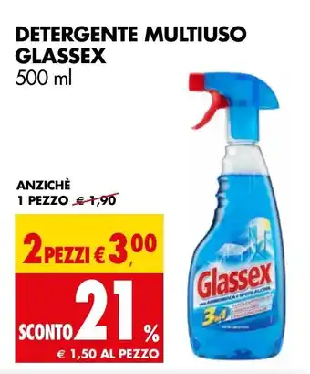 DETERGENTE MULTIUSO GLASSEX 500 ml