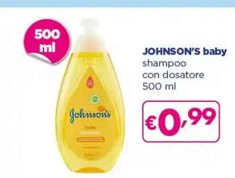 Acqua & Sapone Johnson's Baby Shampoo Con Dosatore 500 Ml offerta