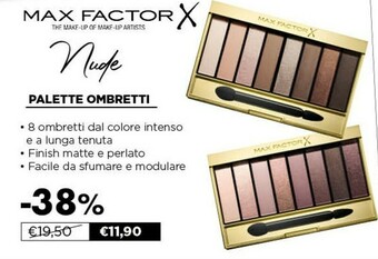 Acqua & Sapone Max Factor Palette Ombretti Nude offerta